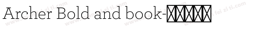 Archer Bold and book字体转换